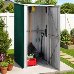 Green Garden Shed 118.5x97x209.5 cm - Enhance Your Outdoor Space