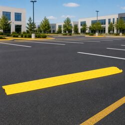 Cable Protector Ramps 4 pcs 98.5 cm Yellow Modular Safety Floor Cover