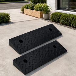 Access Made Easy: Rubber Kerb Ramps - 2 Pack