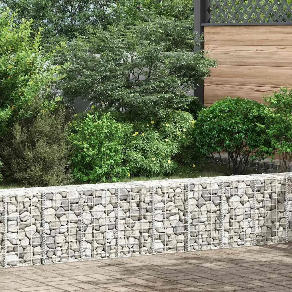 Gabion Raised Beds 30x30x50 cm Iron Garden Planter Retaining Wall Basket 3 Piece