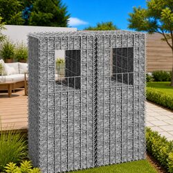 Enhance Your Space with Gabion Basket Posts 2 pcs