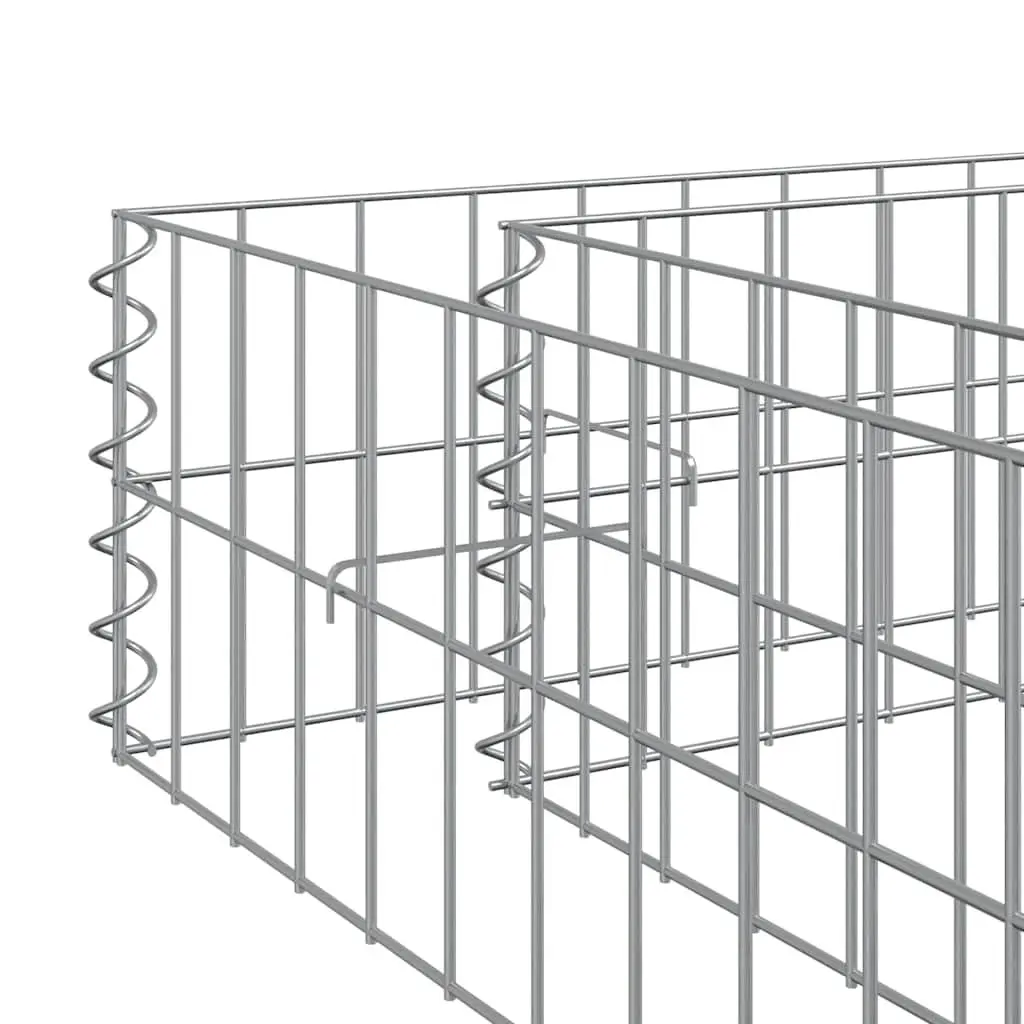 Gabion Raised Bed 300x100x20 cm Galvanised Steel Garden Planter Border Mesh