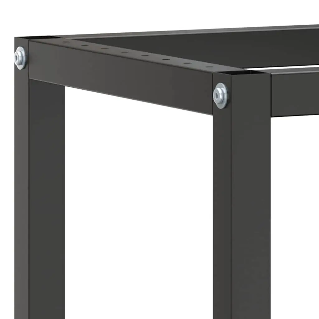 Metal Work Bench Frame 170x50x79cm Heavy Duty Powder Coated Matte Black Red