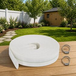 Flat Hose 25m 1" Flexible Water Irrigation PE Lining Coil Roll Storage