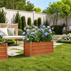 Outdoor Raised Bed Planter Box for Vegetables and Herbs