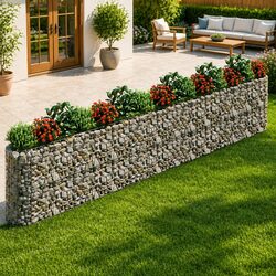 Enhance Your Garden with a Gabion Raised Bed Planter 540x50x100cm