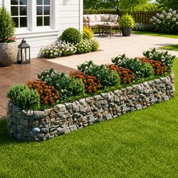 Elevate Your Garden Aesthetic with Galvanised Iron Planter 400x100x50cm