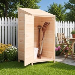Enhance Your Outdoor Space with a Fir Wood Garden Shed 55x52x112cm