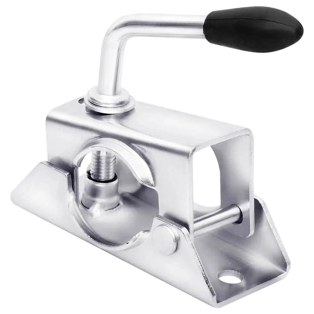 Jockey Wheel Clamp 48mm Galvanised Steel Weather Resistant with Rubber Grip