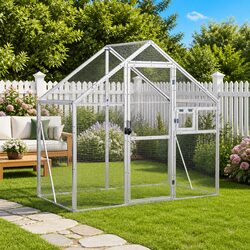 Bird Aviary Silver 179x100x185 cm Aluminium Frame Wire Mesh Cage for Parrots