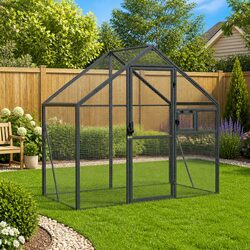 Bird Aviary Anthracite Large Outdoor Flight Cage Aluminium Frame Wire Mesh