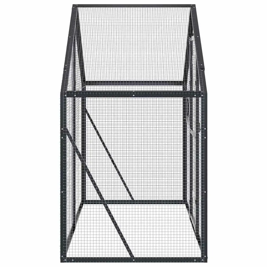 Bird Aviary Large Anthracite Aluminium Frame Wire Mesh Outdoor Flight Cage