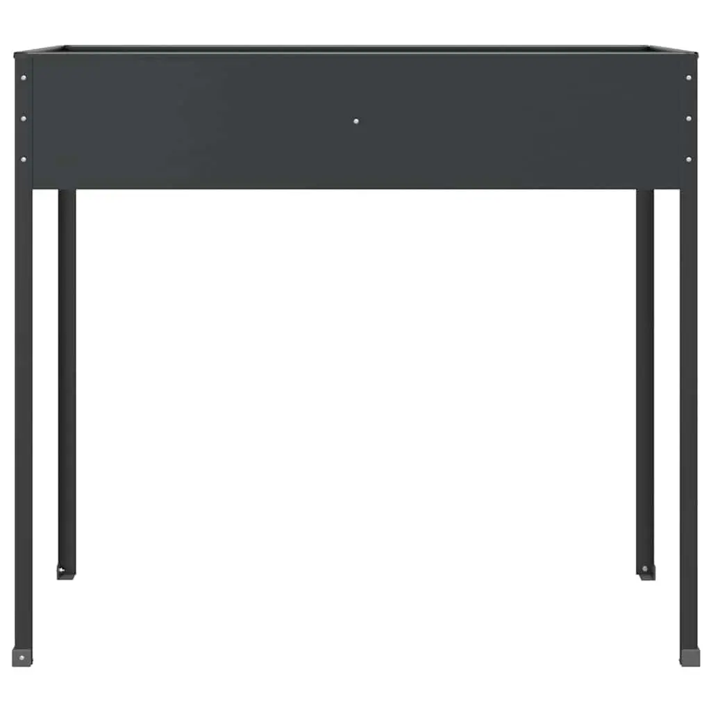 Garden Planter Raised Bed Anthracite High Feet Galvanised Steel Weather Resistant Outdoor Pot for Flowers Vegetables