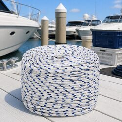 Boat Rope 10mm 100m White Polypropylene Braided Marine Sailing Dock Line