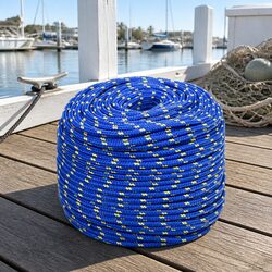 Versatile 25m Blue Polypropylene Dock Line for Marine Use