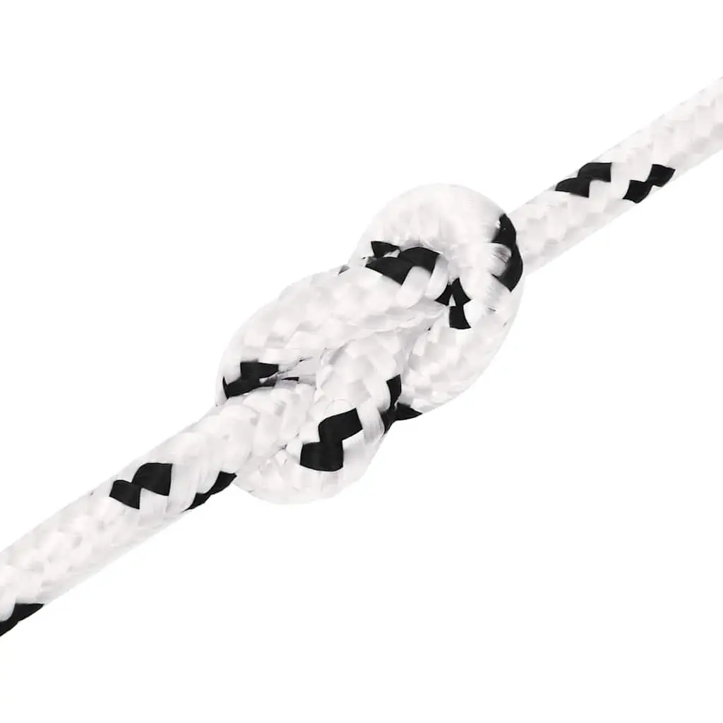 Braided Marine Rope 6mm x 100m Polyester UV Abrasion Resistant for Rigging and Securing Tasks