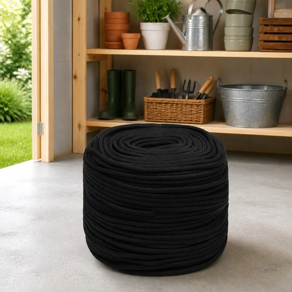 Braided Polyester Rope 6mm 50m UV Resistant Durable General Purpose Cord