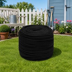 Work Rope Black 10mm 100m Braided Polyester General Purpose Outdoor Indoor