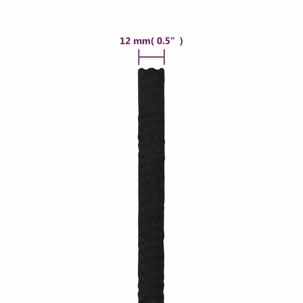 Braided Polyester Work Rope 12mm 100m UV Resistant General Purpose Outdoor Garden