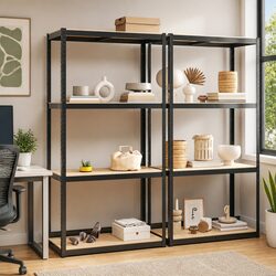 Organise Your Space with 4-Layer Anthracite Storage Shelves