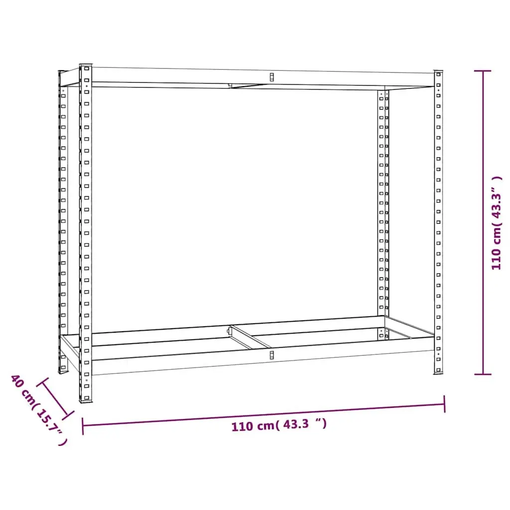 2-Layer Tire Racks Steel Frame Adjustable Height Garage Organization