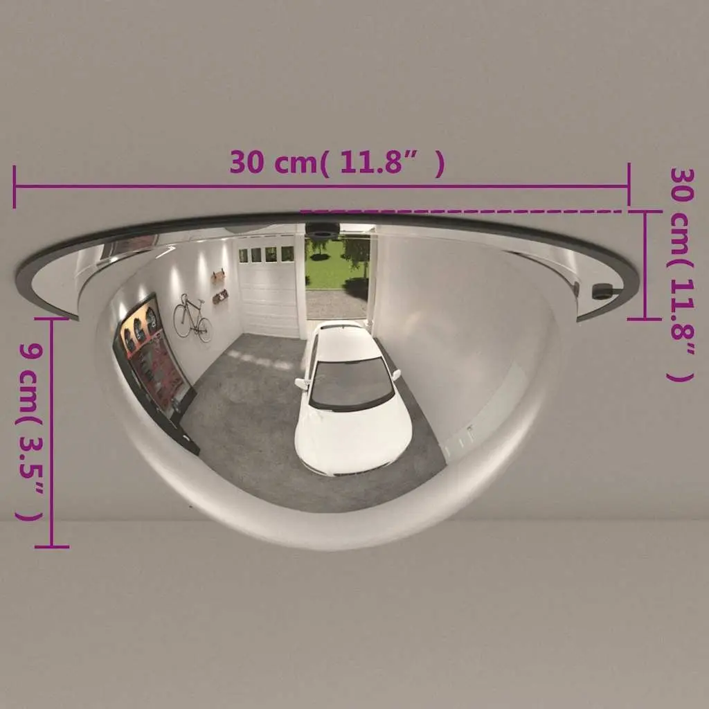 Traffic Mirror 30cm Outdoor Safety Acrylic Wide Angle Convex