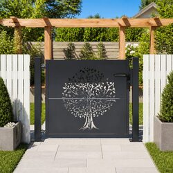 Stylish Anthracite Garden Gate - 100x75 cm Outdoor Fencing