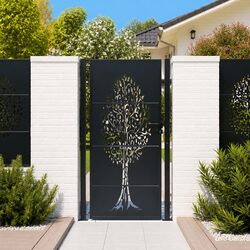 Elegant Outdoor Garden Gate with Lockable System, Anthracite