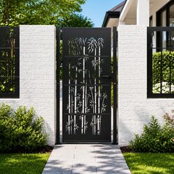 Elegant Anthracite Garden Gate for Enhanced Outdoor Style
