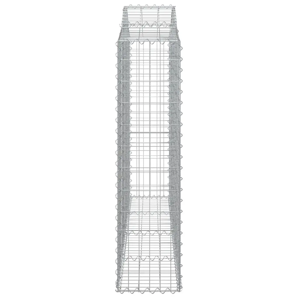 Arched Gabion Basket Garden Barrier 200 x 30 x 120/140 cm Decorative Sound-Insulating Retaining Wall