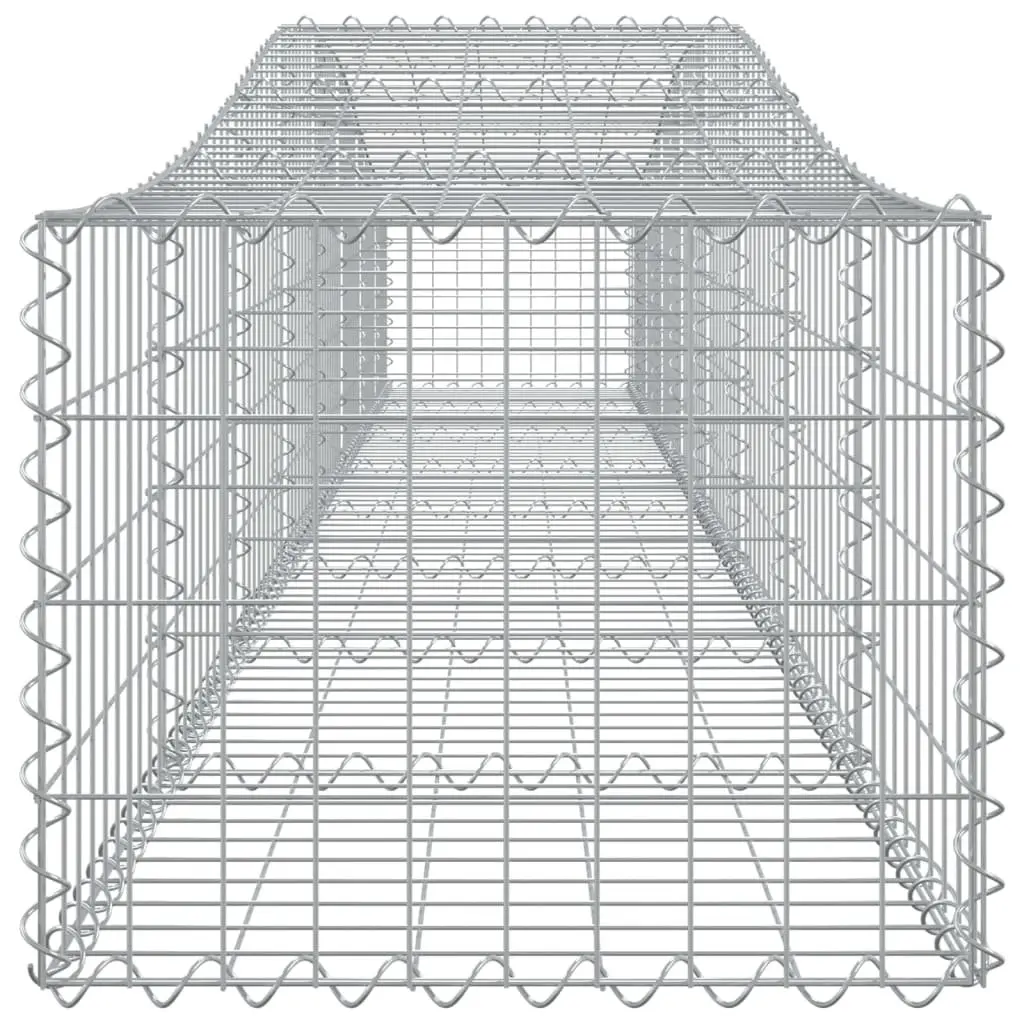 Arched Gabion Basket 400x50x40/60 cm Decorative Garden Barrier Retaining Wall