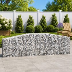 Enhance Your Outdoor Space with the Arched Gabion Basket 400x50x80/100 cm