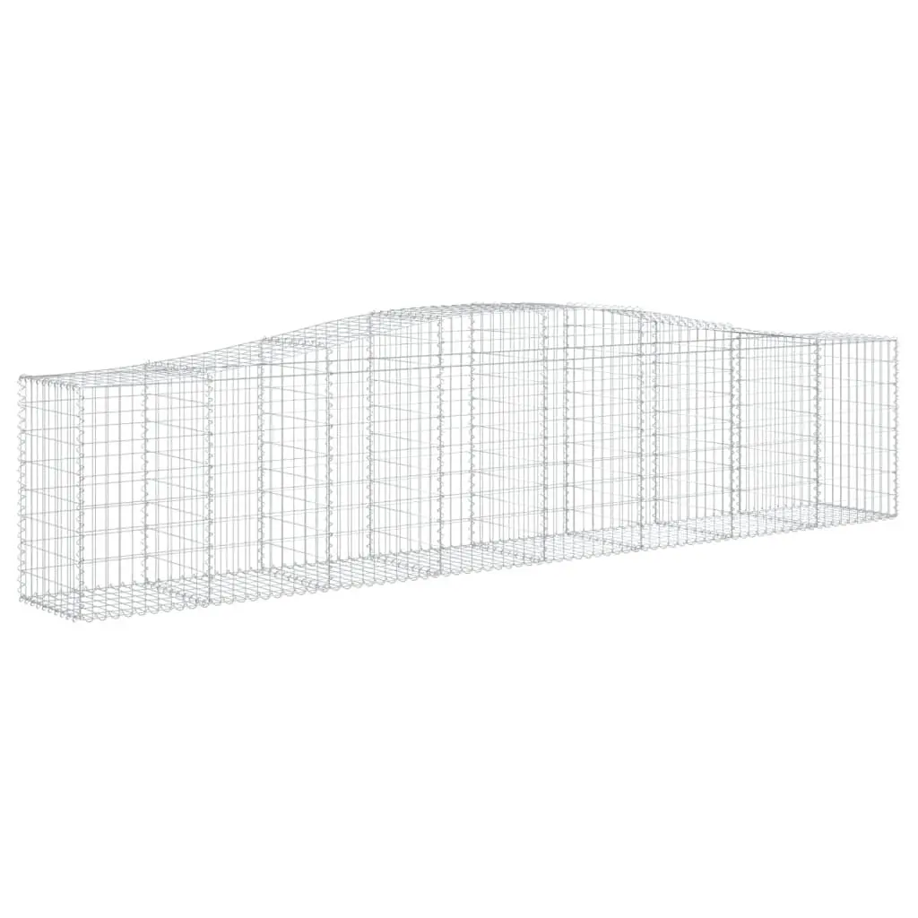 Arched Gabion Basket 400x50x80/100 cm Decorative Garden Barrier Retaining Wall