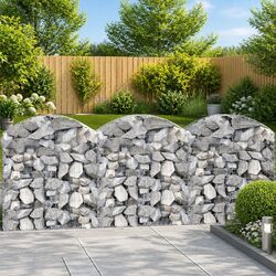 Enhance Your Garden with an Arched Gabion Basket 100x50x100/120 cm