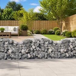 Decorative Arched Gabion Basket 200x50x80/100 cm for Your Space