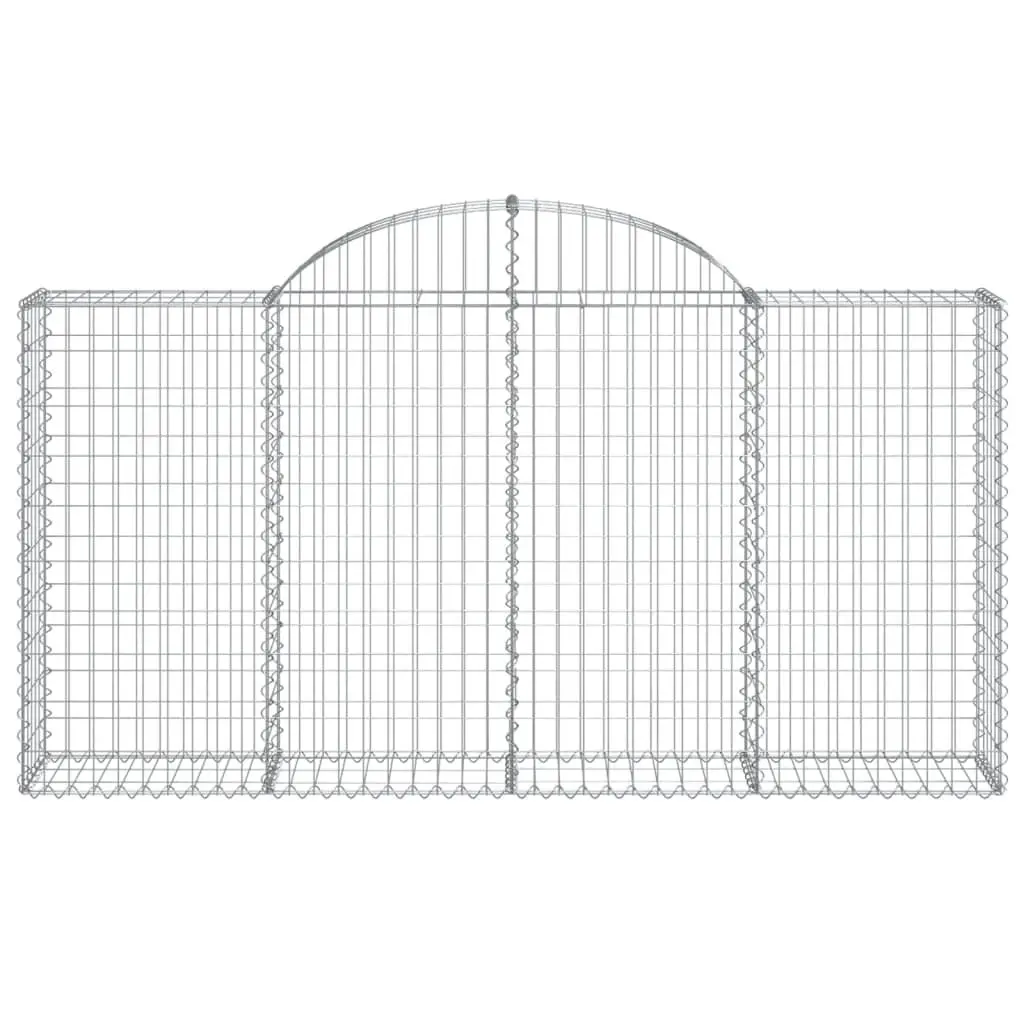 Arched Gabion Basket Garden Barrier 200x30x100120cm Decorative Retaining Wall for Outdoor Planter