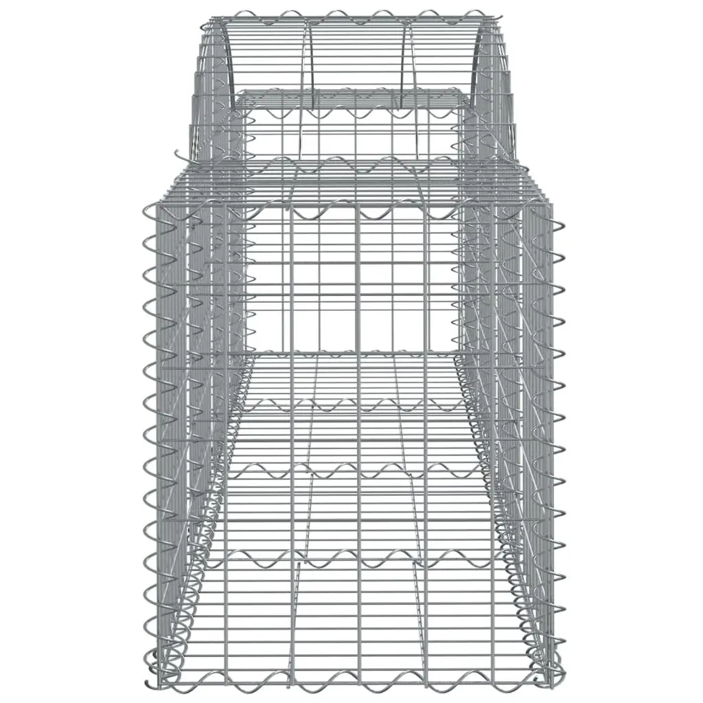 Arched Gabion Basket 200x50x60/80 cm Garden Retaining Wall Decorative Barrier