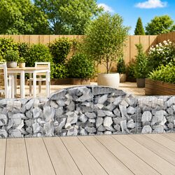 Arched Gabion Basket Garden Barrier Retaining Wall Outdoor Decorative Cage