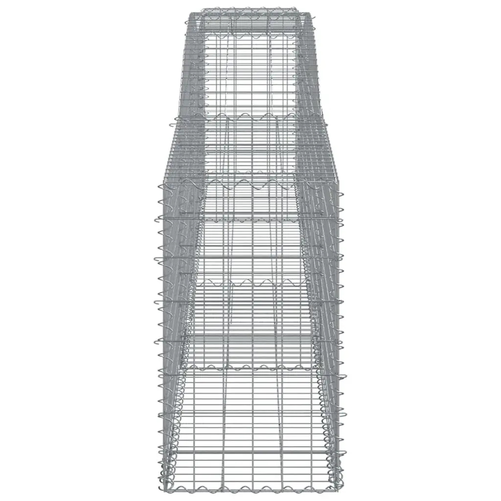 Arched Gabion Basket 400x50x80/100 cm Decorative Garden Barrier Retaining Wall Outdoor