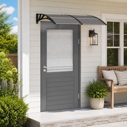 Enhance Your Home with a 150x100cm Black Door Canopy