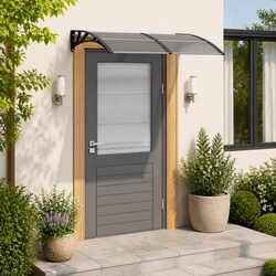 Enhance Your Entrance with a Black Polycarbonate Canopy 150x75cm