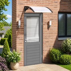 Stylish Black Door Canopy 80x75cm for Your Entryway