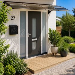 Enhance Your Space with This Black 350x75 cm Door Canopy