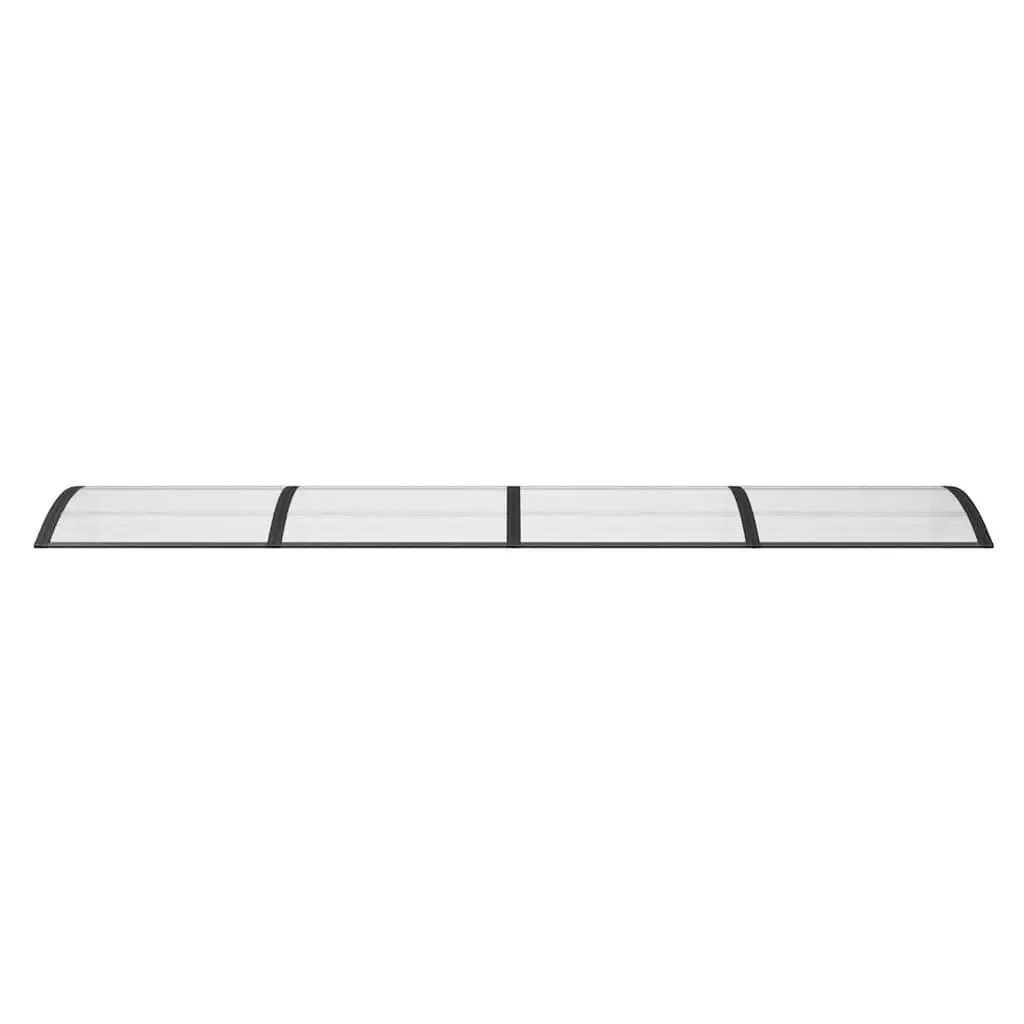 Door Canopy 350x100cm Polycarbonate Weather Resistant Black Front Porch Awning