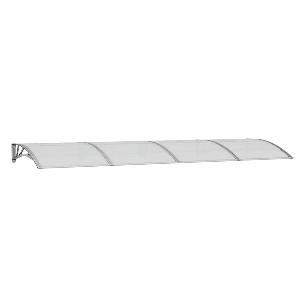 Door Canopy 350x100 cm Grey Polycarbonate Awning Weather Shield