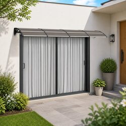 Enhance Your Entryway with a Black Door Canopy 350x100 cm