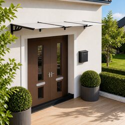 Enhance Your Entrance with a Black Polycarbonate Canopy