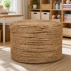 Jute Rope 250m Natural Braided Twine 6mm Thick Crafts Garden Bundling Wrapping