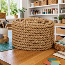 25m Long Jute Rope, 20mm Thick - Perfect for Home Use
