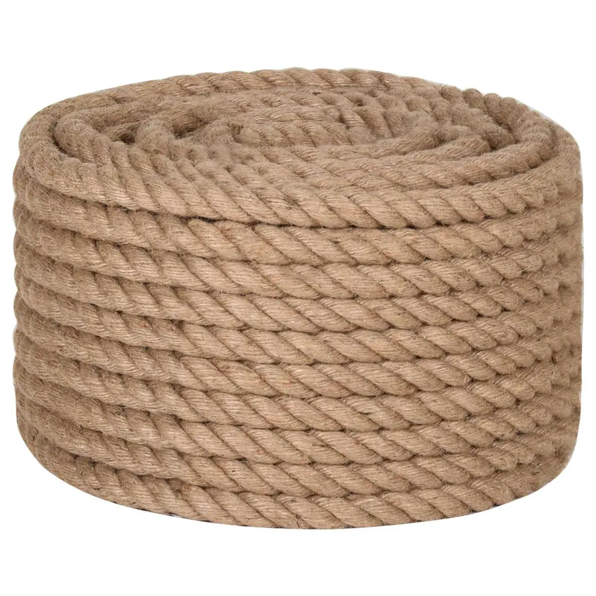 Jute Rope 25m Long 20mm Thick Natural Braided Twine for Crafts Garden Bundling